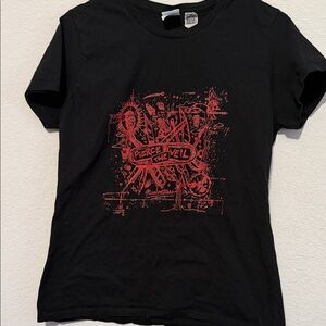 Pierce The Veil Black Tee with Red Graphic
